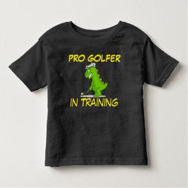 Cute Dinosaur Pro Golfer in training Kinder Shirts