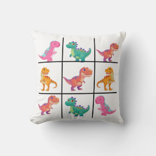 Cute Dinosaur rasterontwerp met negen kleurrijke D Kussen