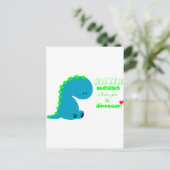 Cute Dinosaur RAWR Briefkaart (Staand voorkant)
