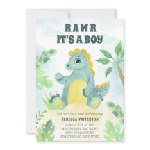 Cute Dinosaur Rawr is een Baby shower