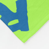 Cute Dinosaur RAWR Paw Green Blue Kinder Fleece Deken (Hoek)