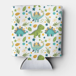Cute Dinosaur Rex Naadloos Patroon Naam Blikjeskoeler