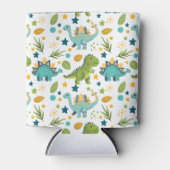 Cute Dinosaur Rex Seamless Pattern Name Blikjeskoeler (Voorkant)