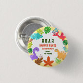 Cute Dinosaur roar Ronde Button 3,2 Cm (Voorkant /achterkant)