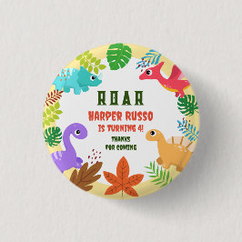 Cute Dinosaur roar Ronde Button 3,2 Cm