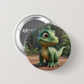 Cute Dinosaur Ronde Button 5,7 Cm (Voorkant /achterkant)
