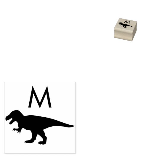 Cute Dinosaur Rubberstempel (Gestempeld)