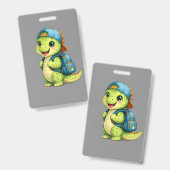 Cute Dinosaur Rugzak Badge (Voor- en achterkant)