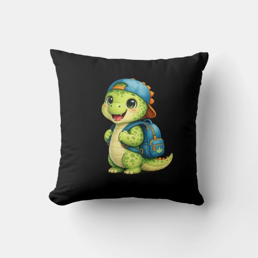 Cute Dinosaur Rugzak Kerkhofpillow Kussen (Voorkant)