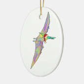 Cute Dinosaur Santa fly Keramisch Ornament (Links)