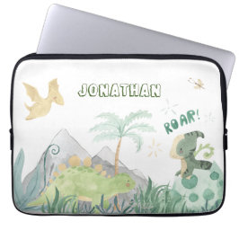 Cute Dinosaur School Laptop Sleeve