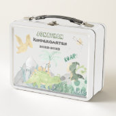 Cute Dinosaur School Metal Lunch Box (Voorkant)