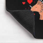 Cute Dinosaur Shirt For Valentines Day _ Tricerato Muismat (Hoek)