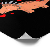 Cute Dinosaur Shirt For Valentines Day _ Tricerato Poster (Hoek)