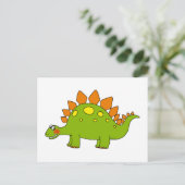 Cute dinosaur - stegosaurus briefkaart (Staand voorkant)