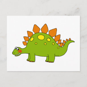 Cute dinosaur - stegosaurus briefkaart