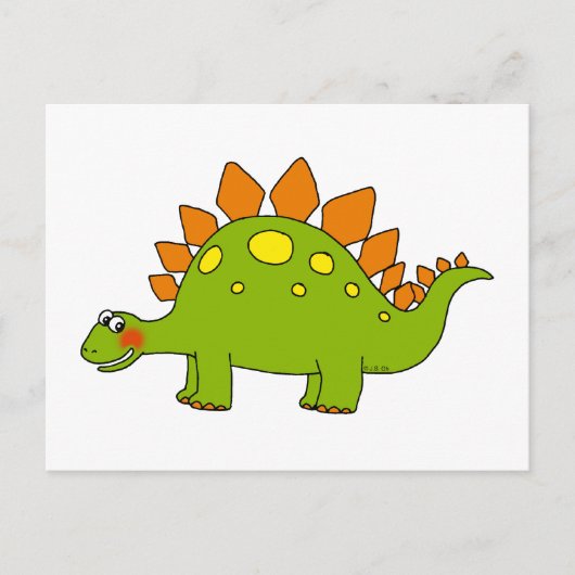 Cute dinosaur - stegosaurus briefkaart (Voorkant)