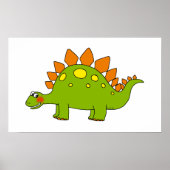 Cute dinosaur - stegosaurus poster (Voorkant)