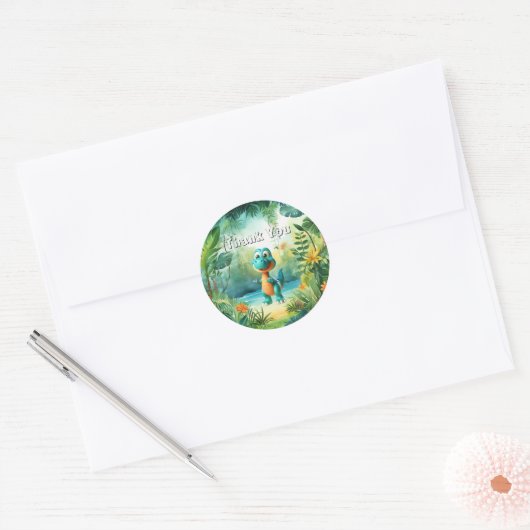 Cute Dinosaur Sticker (Envelop)