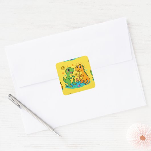Cute Dinosaur Stickers (Envelop)