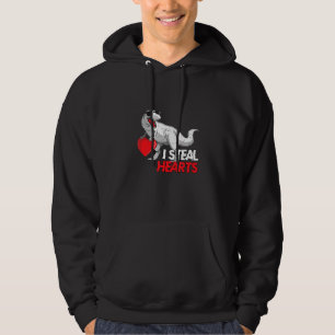 Cute Dinosaur Sunglazen I Steal Hearts Kinder Hoodie