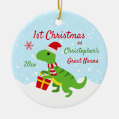 Cute Dinosaur T-Rex Great Nanna Keramisch Ornament (Voorkant)