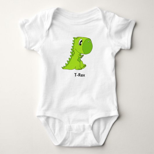 Cute Dinosaur T-Rex Kinder Bodysuite Romper (Voorkant)