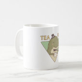 Cute Dinosaur Tea Rex Trex Pun Koffiemok (Voorkant links)