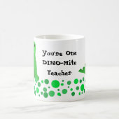 Cute Dinosaur Teacher Design Koffiemok (Center)