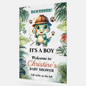 Cute Dinosaur Thema Baby Shower Schuimplaat Bord (Hoek)