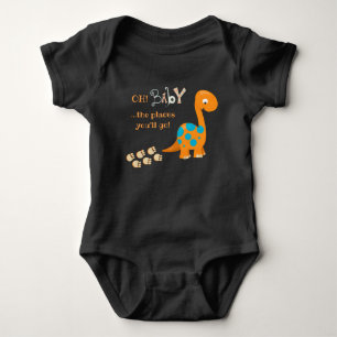 Cute Dinosaur Tracks Romper