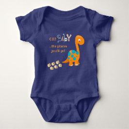 Cute Dinosaur Tracks Romper