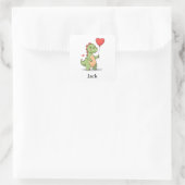 Cute Dinosaur Valentine Sticker for Boys (Tas)