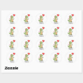 Cute Dinosaur Valentine Sticker for Boys (Vel)