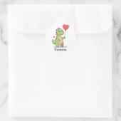 Cute Dinosaur Valentine Sticker for Boys (Tas)