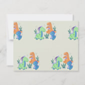 Cute Dinosaur Verjaardag Bedankkaartjes Bedankkaart (Achterkant)