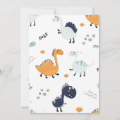 Cute Dinosaur Verjaardag Bedankt Kaart (Achterkant)