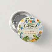 Cute Dinosaur Verjaardag Knop Speld Ronde Button 3,2 Cm (Voorkant /achterkant)