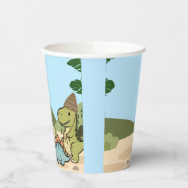 Cute Dinosaur Verjaardag Papieren Bekers