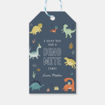 Cute Dinosaur Verjaardagsfeestje Favor Tags