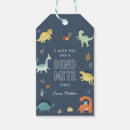 Cute Dinosaur Verjaardagsfeestje Favor Tags Cadeaulabel