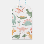 Cute Dinosaur Verjaardagskaartje Baby Shower Cadea Cadeaulabel (Achterkant)