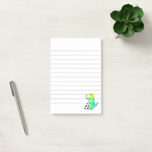 Cute Dinosaur verliest Waterverf Post-it® Notes (Kantoor)