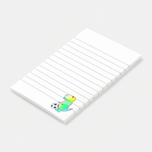 Cute Dinosaur verliest Waterverf Post-it® Notes (Schuin)