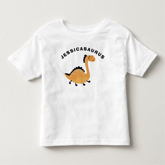 Cute Dinosaur Voeg naam toe Kindercadeau T-shirt (Voorkant)