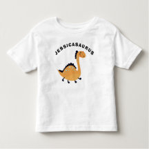Cute Dinosaur voegt naam Childs Gift T-Shirt toe