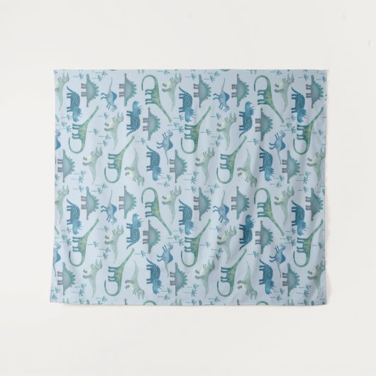 Cute Dinosaur Wandkleed (Voorkant (horizontaal))