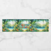 Cute Dinosaur Waterfles Etiket (Enkel label)