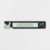 Cute Dinosaur Waterproof Name Set 1 Black Labels (Design 2)