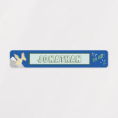 Cute Dinosaur Waterproof Name Set 1 Blue Labels (Design 1)